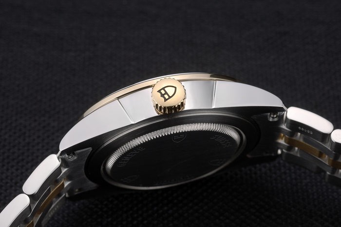 Swiss Tudor Classic Rose Gold and Stainless Steel Polished Bezel Golden Dial 80305